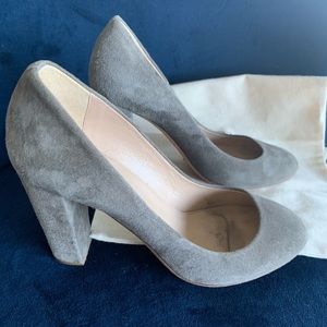 JCrew Grey Suede Pumps
